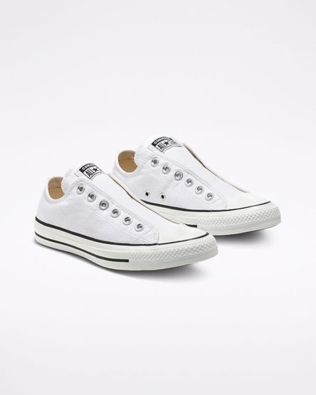 Pánské Boty Slip On Converse Chuck Taylor All Star Bílé Černé Bílé | CZ PQ31R89